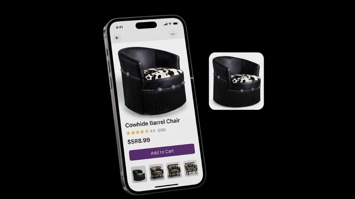 Furniture screenshot being turned into a sticker