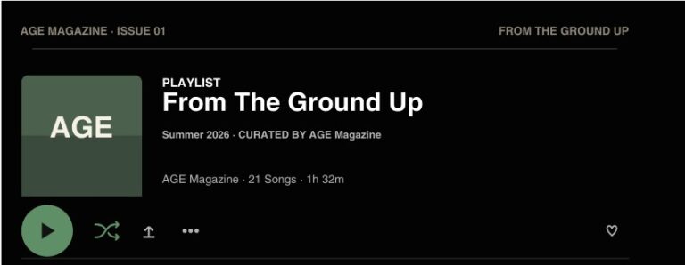 AGE Magazine playlist header